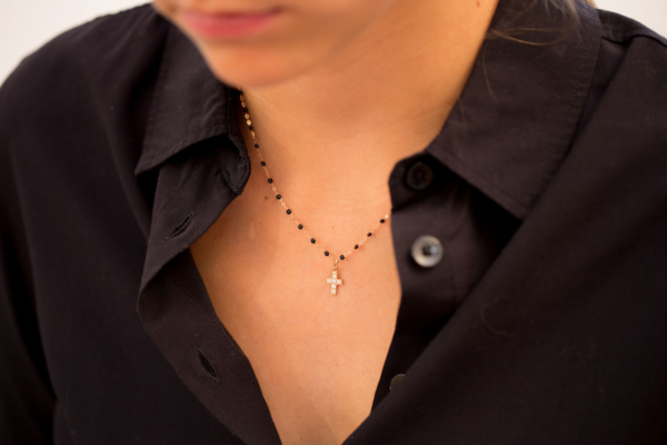 Pendentif Croix Diamants de Gigi Clozeau