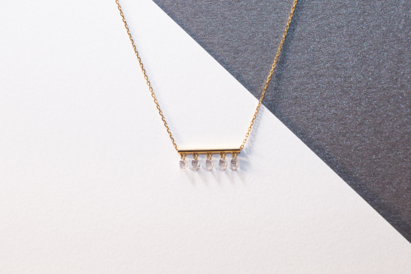 Collier Pampilles 5 Diamants La Brune & La Blonde