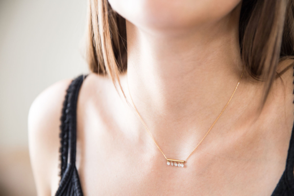 Collier Pampilles 5 Diamants La Brune & La Blonde
