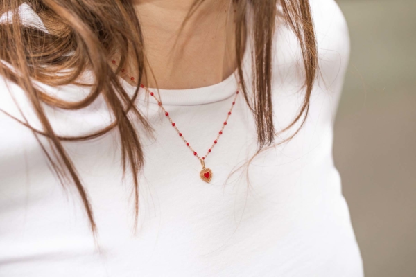 Pendentif Coeur Dentelle de Gigi Clozeau