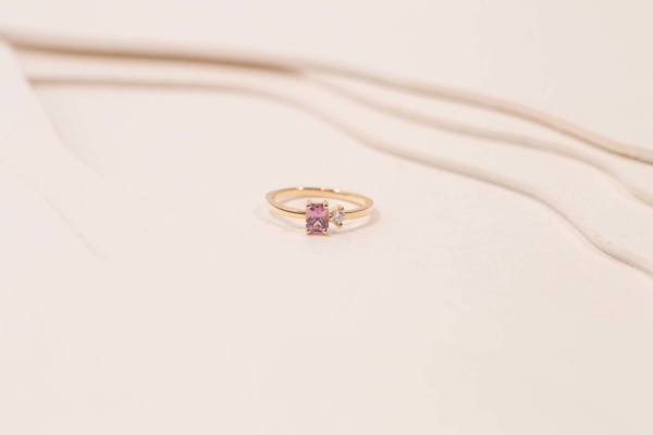 Bague Névé Saphir Rose Diamant de Studio 28