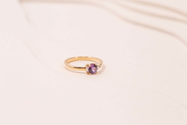 Bague Éclipse Saphir Rose Diamant de Studio 28