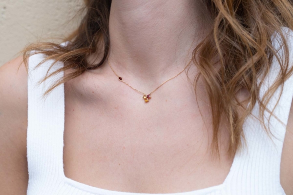 Collier Ruisseau Grenat Citrine de Studio 28