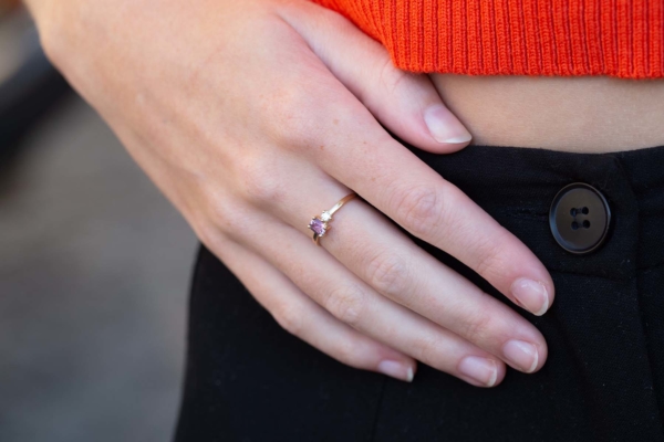 Bague Névé Saphir Rose Diamant de Studio 28