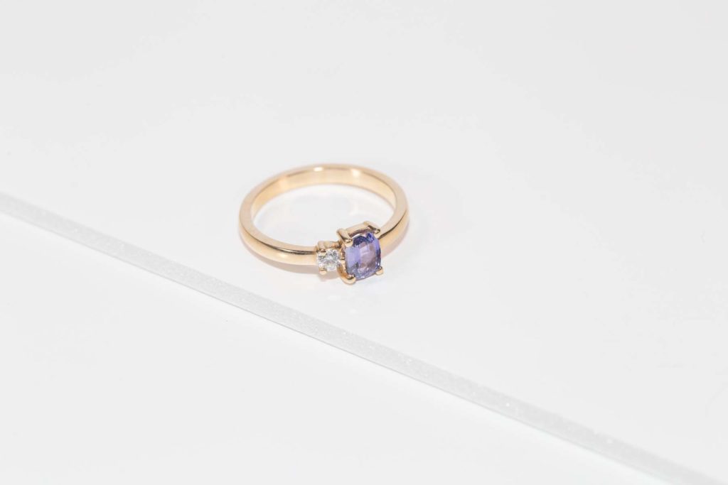 Bague Névé Saphir Violet Diamant de Studio 28