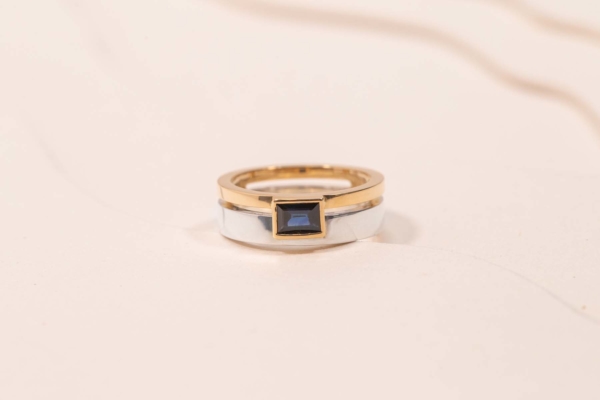 Bague Sérac Double Saphir Bleu de Studio 28