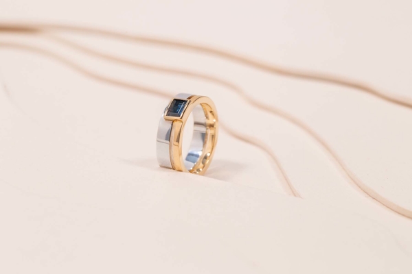 Bague Sérac Double Saphir Bleu de Studio 28