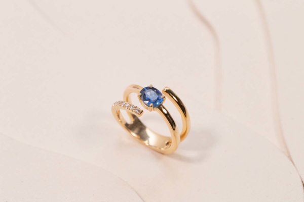 Bague Cime Saphir Bleu de Studio 28