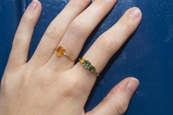 Bague Monolithe Citrine de Studio 28
