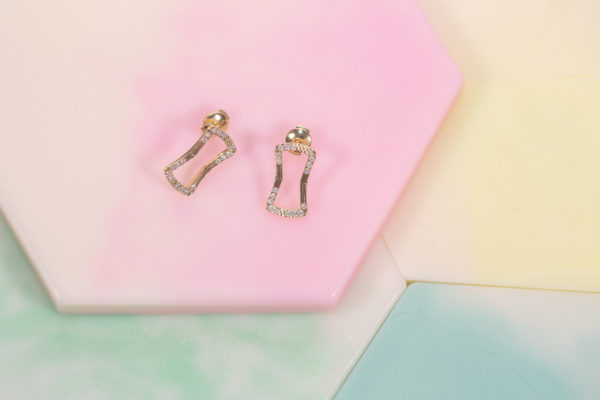 Boucles d’oreilles Violette Diamant Semi-Pavé de Andi Marthe