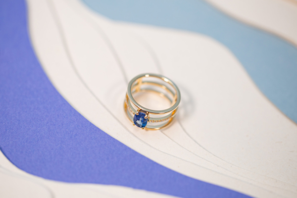 Bague Rimaye Saphir Bleu de Studio 28