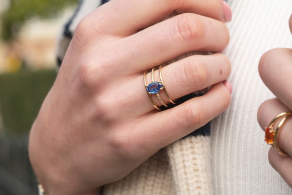 Bague Rimaye Saphir Bleu de Studio 28