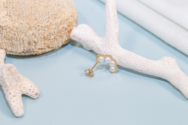 Boucle d’oreille Coco Beach Perles Blanches de D1928