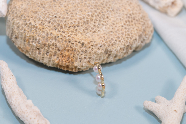 Boucle d’oreille Coco Beach Perles Blanches de D1928