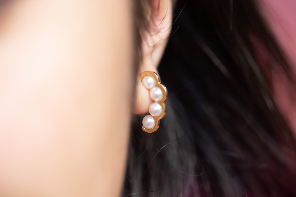 Boucle d’oreille Coco Beach Perles Blanches de D1928