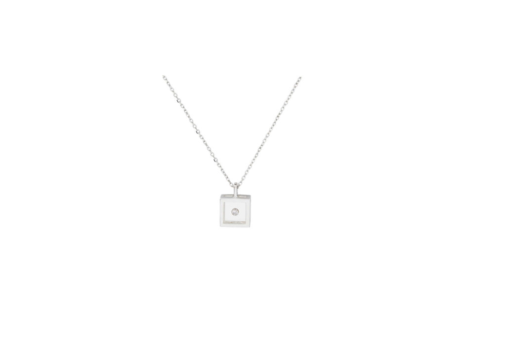 Collier Micro Carré Argent Pascal Moraibto