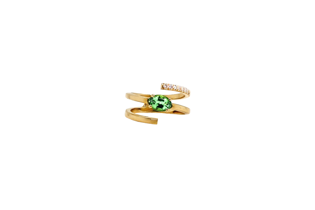 Bague Cime Tourmaline Verte