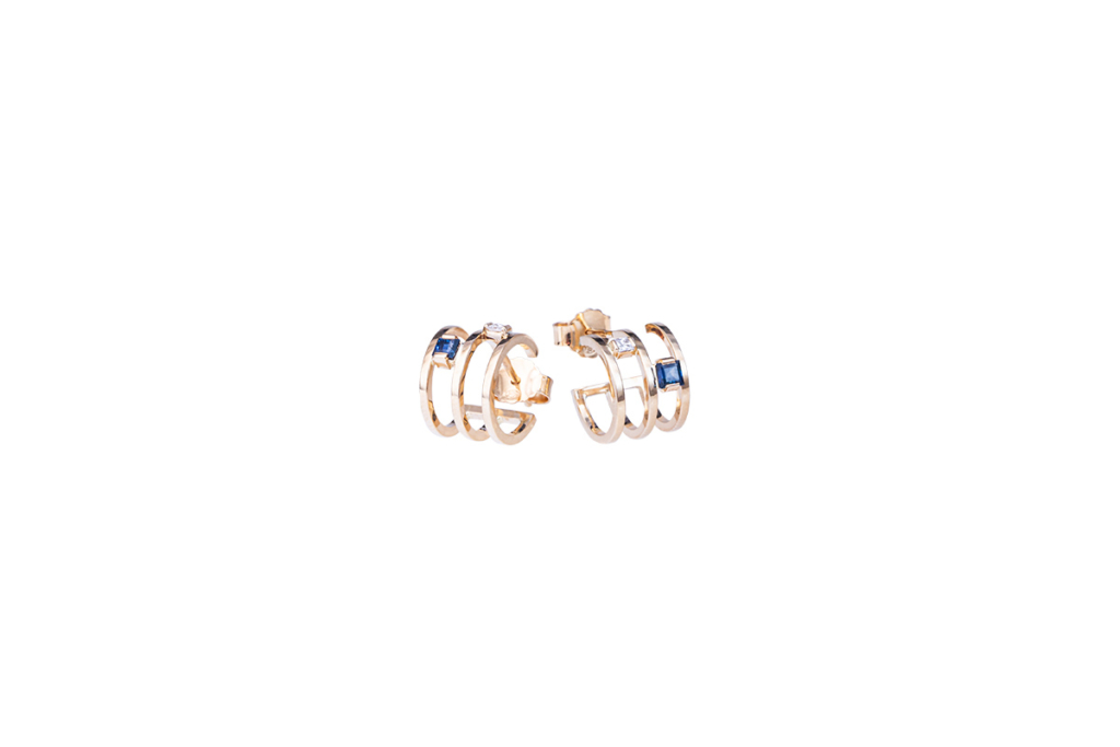 Boucles d’oreilles Lapiaz Saphir Bleu
