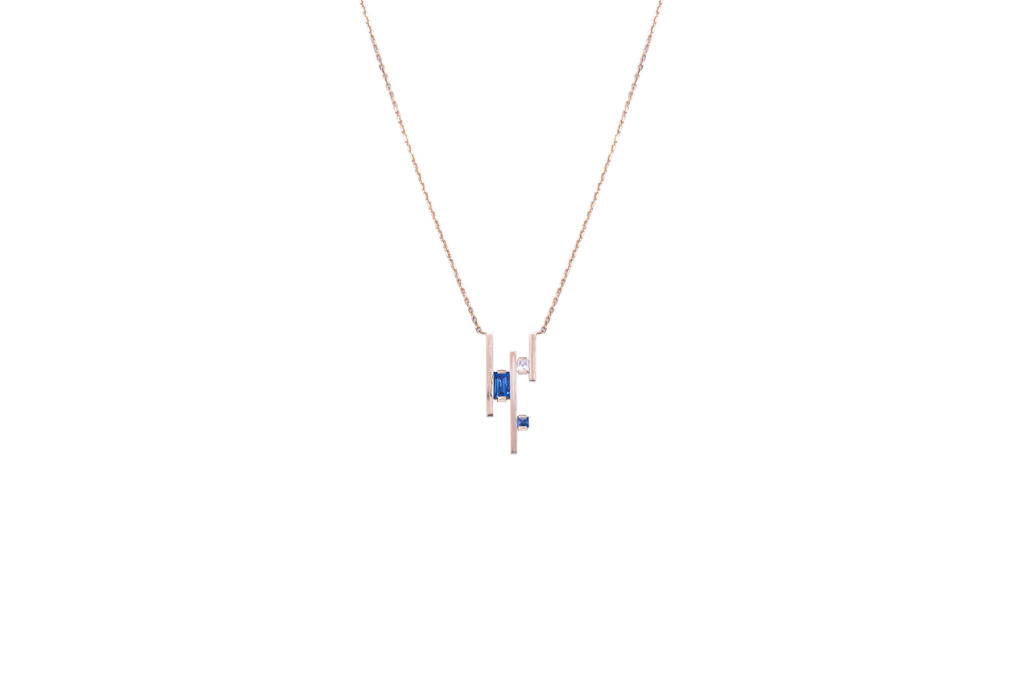 Collier Lapiaz Saphir Bleu